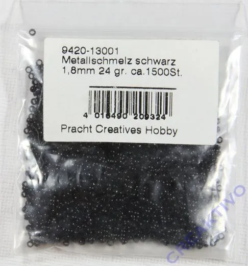 Pracht Quetschperlen 1,8mm 24g schwarz