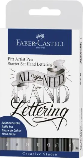 Tuschestift Pitt Artist Pen Lettering 8er Etui