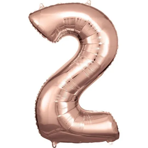 Folien-Ballon 2 ros�gold 86cm