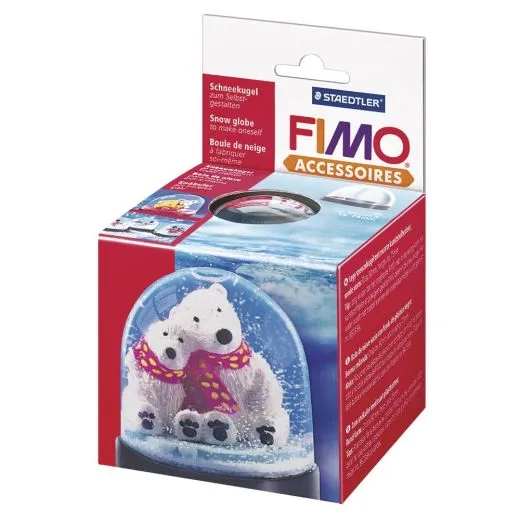 Fimo Schneekugel rund
