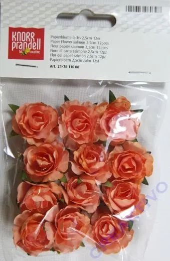 Papierblume lachs 12er