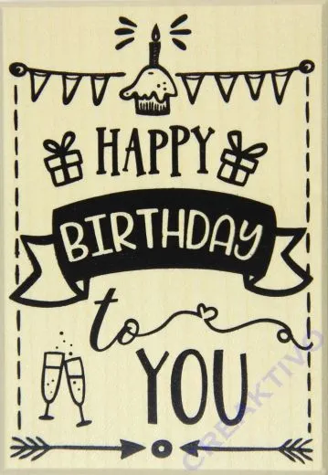 Rayher Stempel Happy Birthday