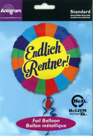 Folienballon Endlich Rentner!