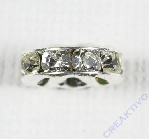 Strass-Rondell 10mm silberfb.