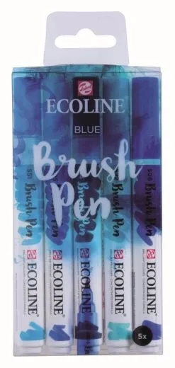 Talens Ecoline Brushpen 5er-Set Blau