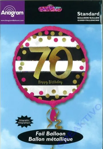 Folienballon Funkelnder Geburtstag 70