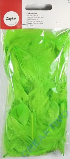 Deko-Federn 5-10cm 5g hellgr�n