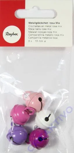 Metallgl�ckchen Rosa-Mix