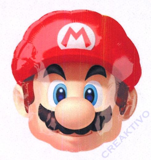 Folienballon Super Mario Kopf