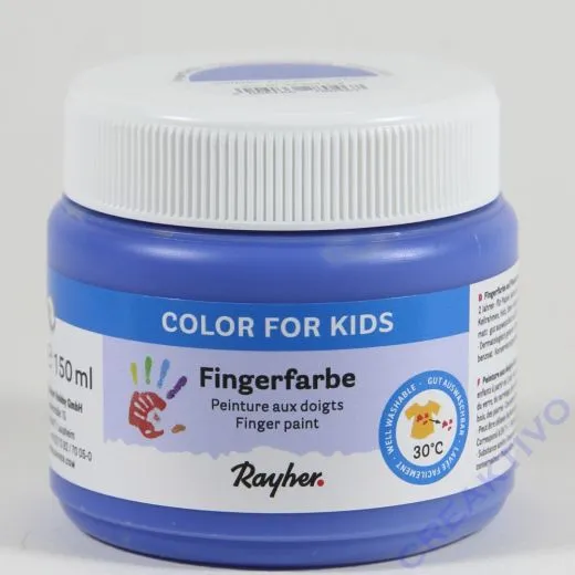 Fingerfarbe echtblau