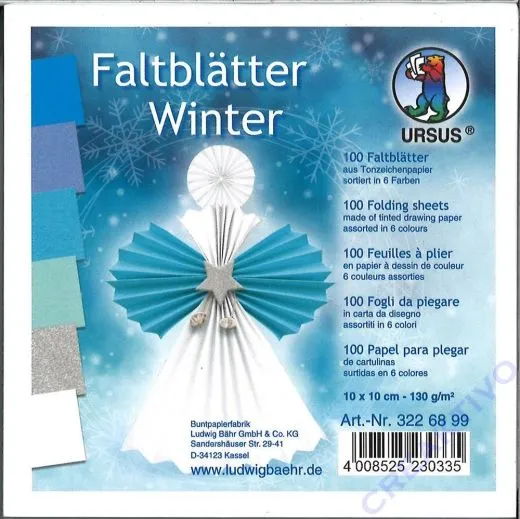 Faltbl�tter Winter 10cm x 10cm
