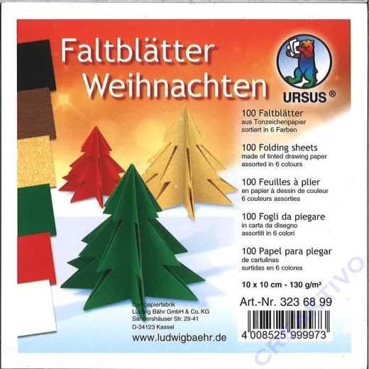 Faltbl�tter Weihnachten 10cm x 10cm