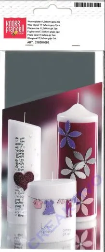 Wachsplatten grau 2 St�ck