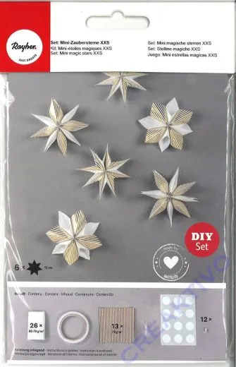 Set Mini-Zaubersterne XXS 12cm gold