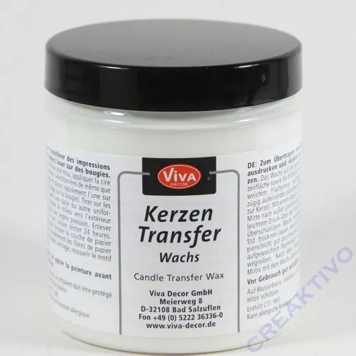 Kerzen Transfer Wachs
