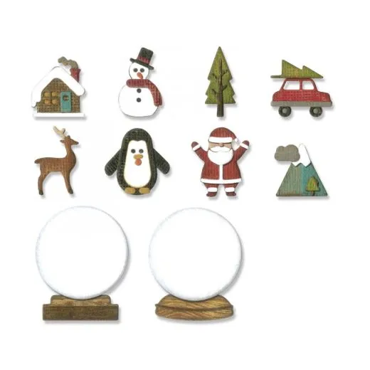 Sizzix Thinlits Die Set 11PK - Tiny Snowglobes