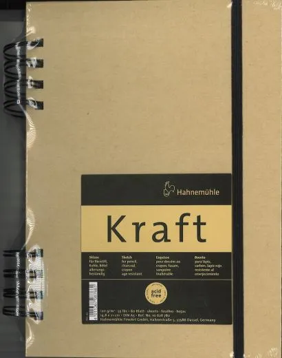 Kraftpapier Skizzenblock spiralisiert Din A5