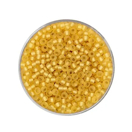Pracht Rocailles 2,6mm Silbereinzug topas matt 17g