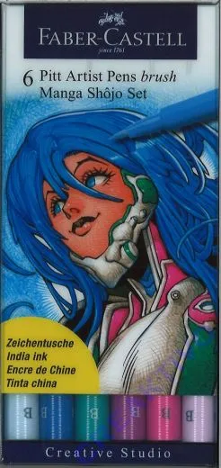 Tuschestift Pitt Artist Pen B 6er Etui Sh�jo
