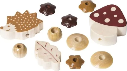 Holzperlen Mix Igel 11 St�ck