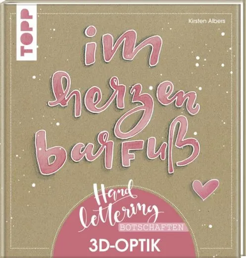 Handlettering-Botschaften. 3D-Optik