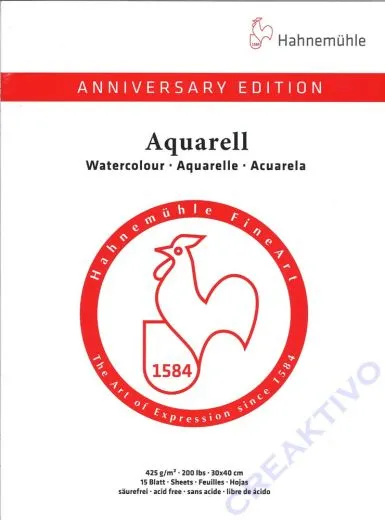 Hahnem�hle Aquarell-Block 30x40cm Anniversary Edition