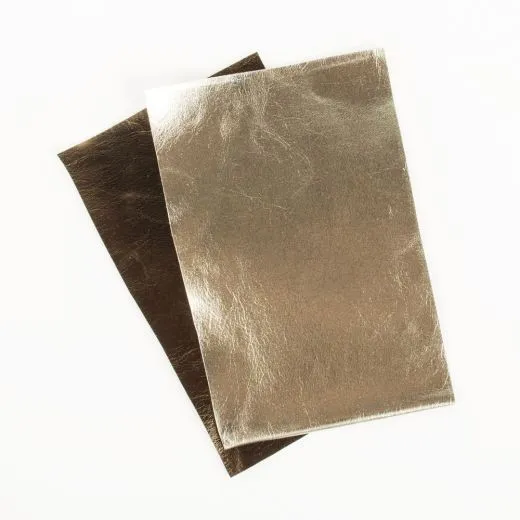 Metallic Kunstleder kaschmir gold