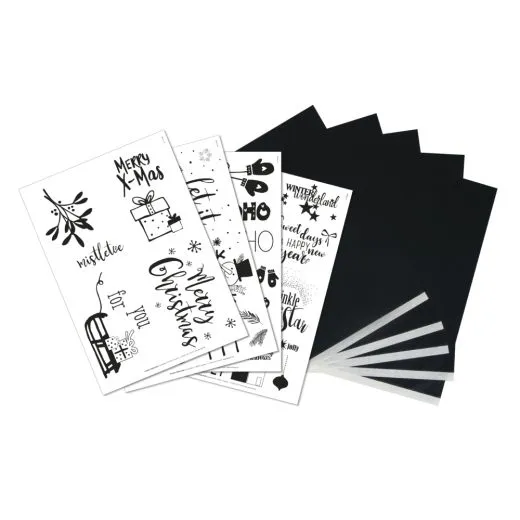 Transferpapier mit Vorlagen Merry XMAS