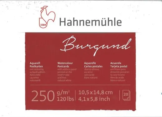 Hahnem�hle Burgund Aquarell-Postkarten
