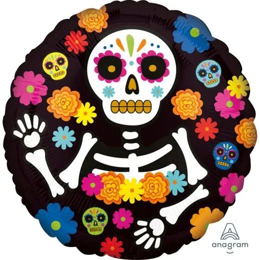 Day of the Dead Skeleton Foil Balloon