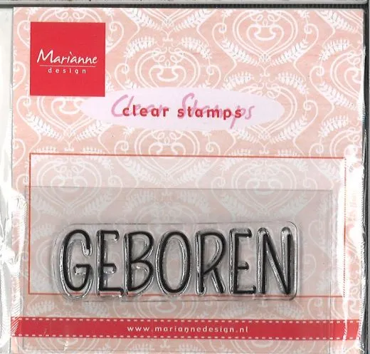 Marianne Design Clear stamp GEBOREN