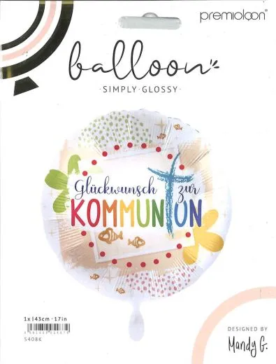 Folienballon Gl�ckwunsch zur Kommunion