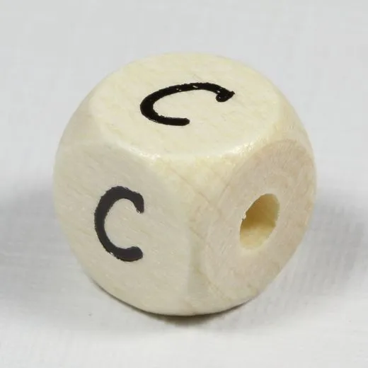 Holz-Buchstabenperle C