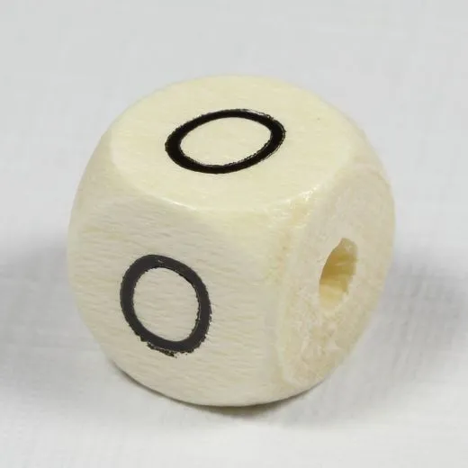 Holz-Buchstabenperle O