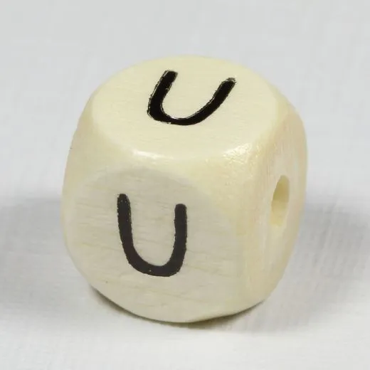 Holz-Buchstabenperle U