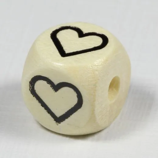 Holzperle Herz