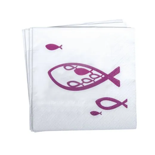 Serviette Fisch fuchsia