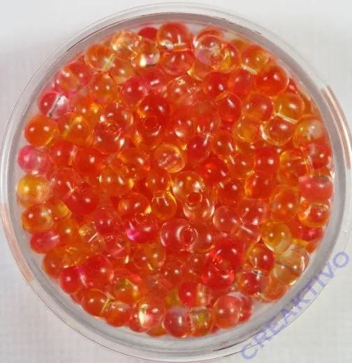 Pracht Farfalle Schmetterlingsperlen transparent gelb-rot