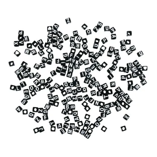 Plastik-Buchstaben-Perlen 40g