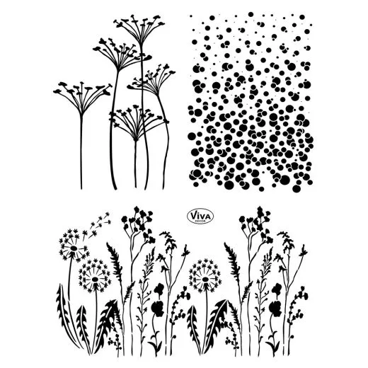 Silikon-Stempel Hintergrund Wiese