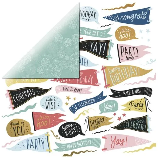Scrapbookingpapier Oh Happy Day - Time to Party P2892