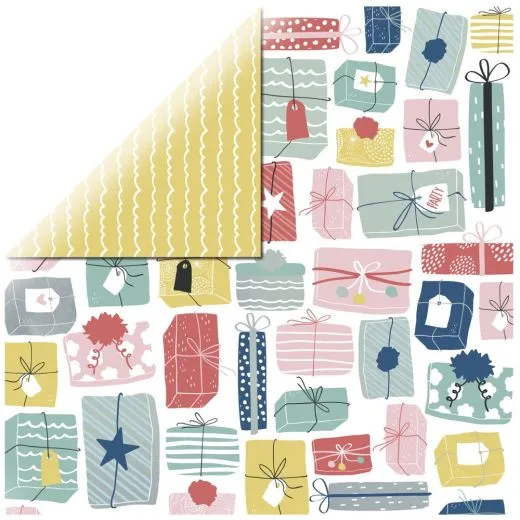 Scrapbookingpapier Oh Happy Day - Wrappd up P2896
