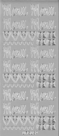 Sticker Men� silber