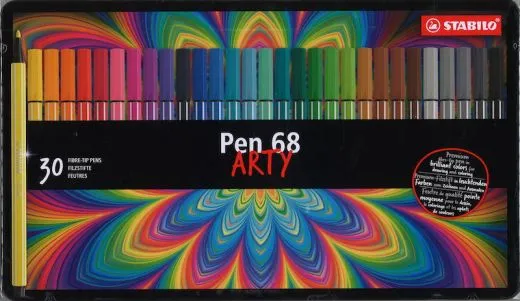 Premium-Filzstift STABILO� Pen 68 Metall-Etui, mit 30 Farben