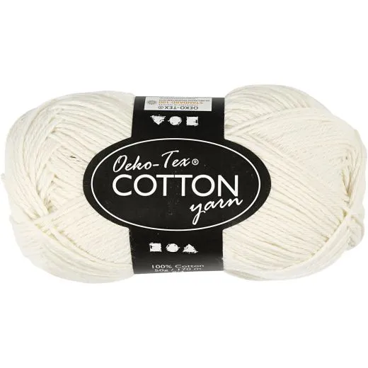 Baumwollgarn, L 170 m, 8/4 , naturwei�, 50g