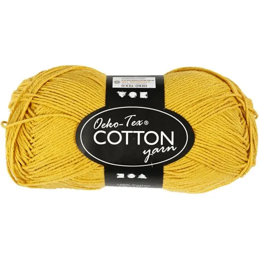 Baumwollgarn, L 170 m, 8/4 , curry, 50g
