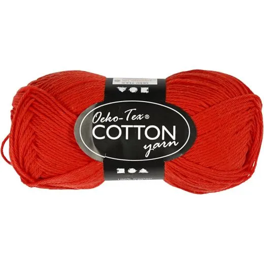 Baumwollgarn, L 170 m, 8/4 , rot, 50g