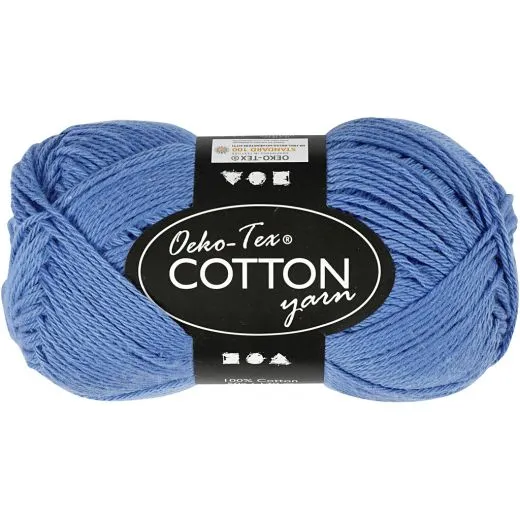 Baumwollgarn, L 170 m, 8/4 , blau, 50g
