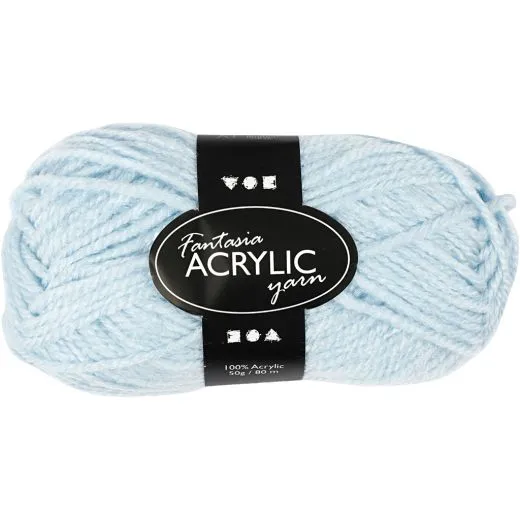 Fantasia Polyacryl Garn, L 80 m, light blue, 50g