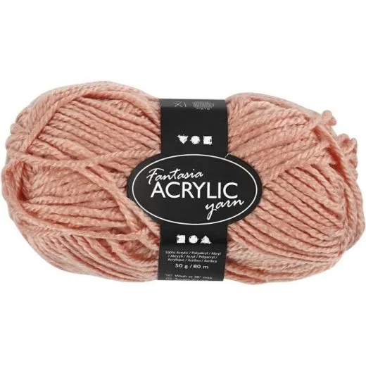 Fantasia Polyacryl Garn, L 80 m, beige, 50g